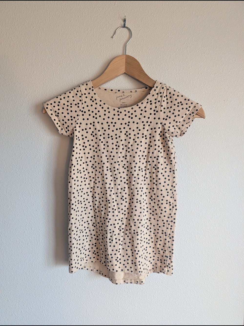 June & January Girls' Polka Dot T-Shirt Dress